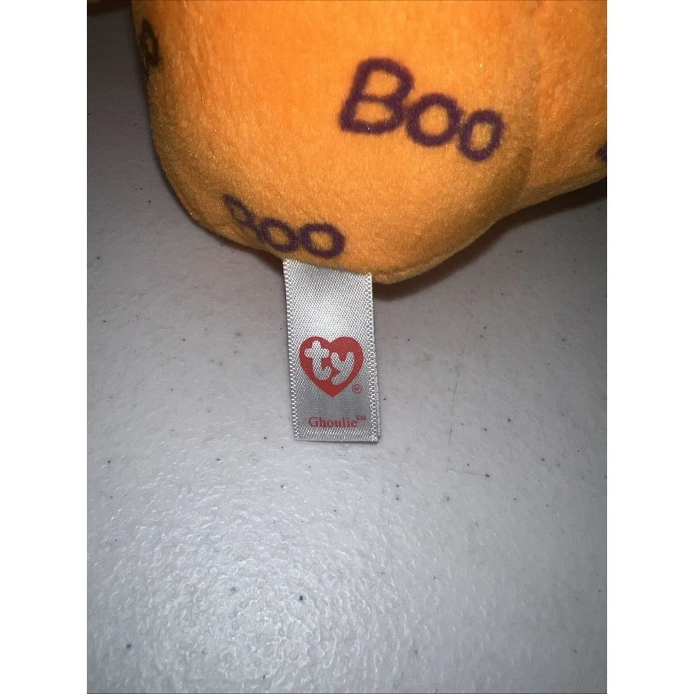 Ty Beanie Boo Halloween Limited Edition Orange Ghoulie Ghost 6